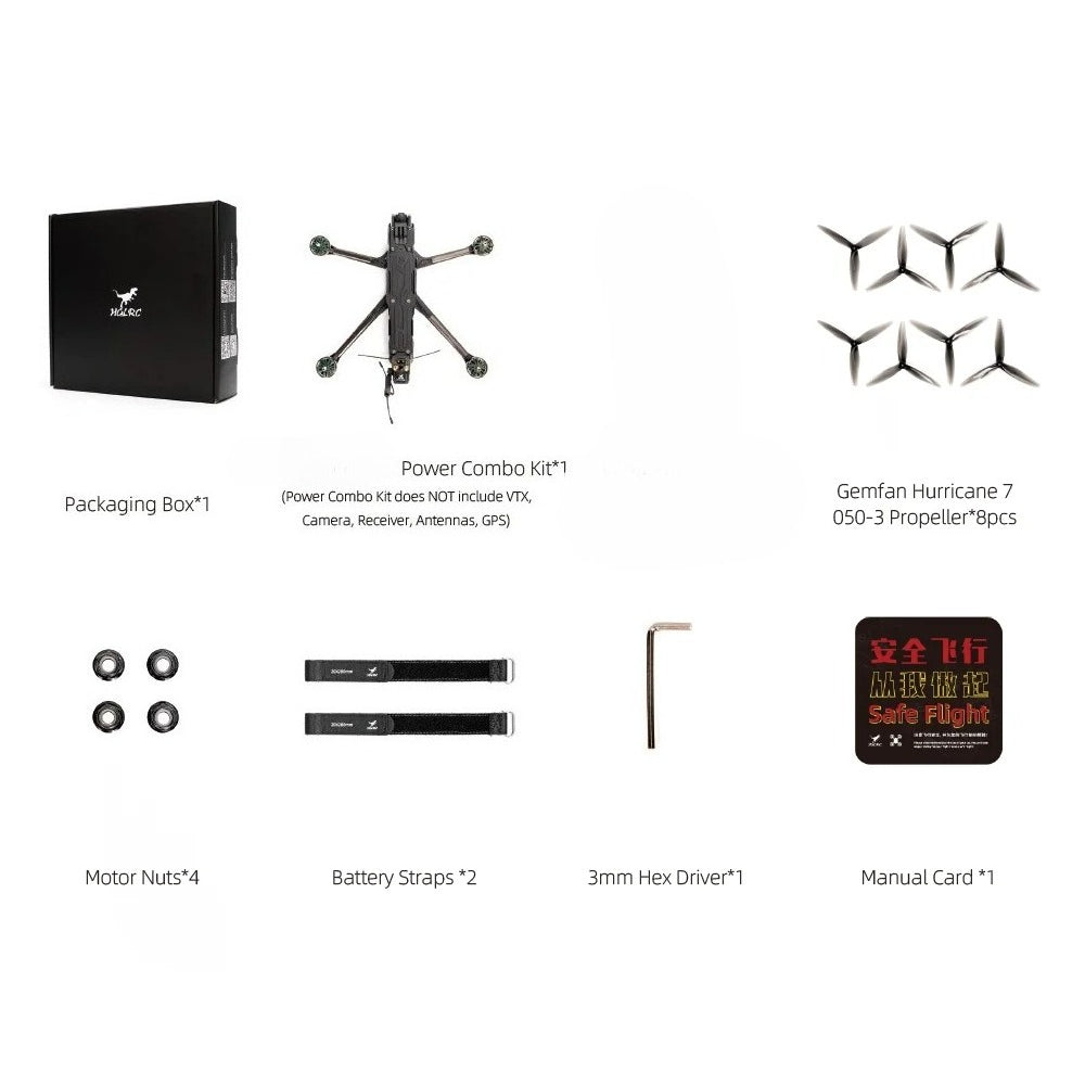 HGLRC Nblade PRO WTFPV FPV Long Range 7inch Drone Quadcopter - Power Kits