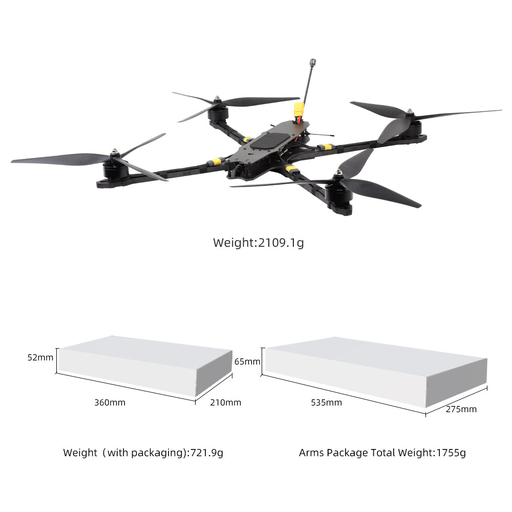 HGLRC MY15 4215 400KV Motor 2.5W VTX Long Range FPV Drone