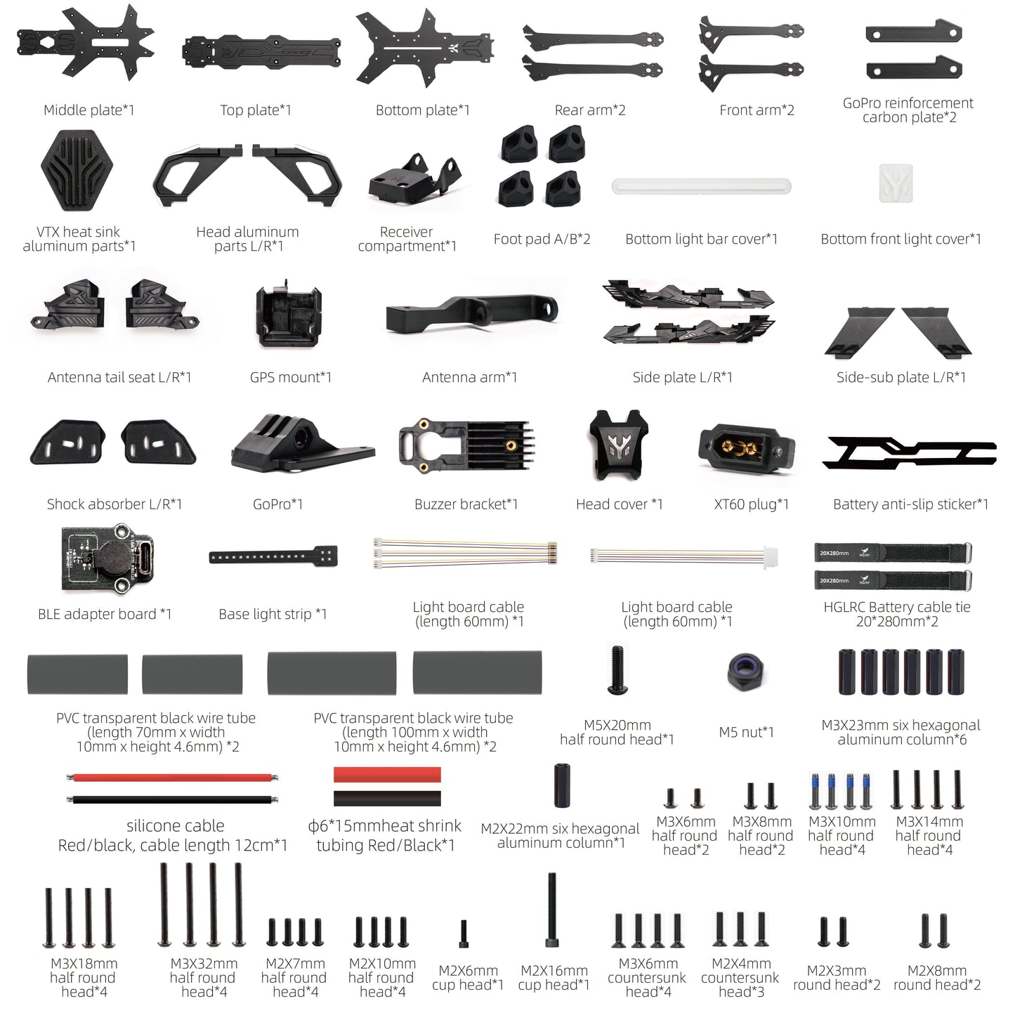 HGLRC Nblade Pro 7inch Freestyle Cinematic FPV Frame