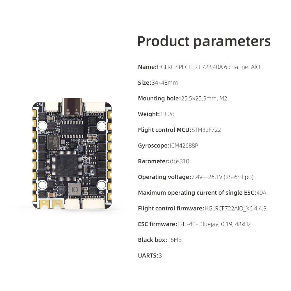 SPECTER F722 40A 6in1 AIO