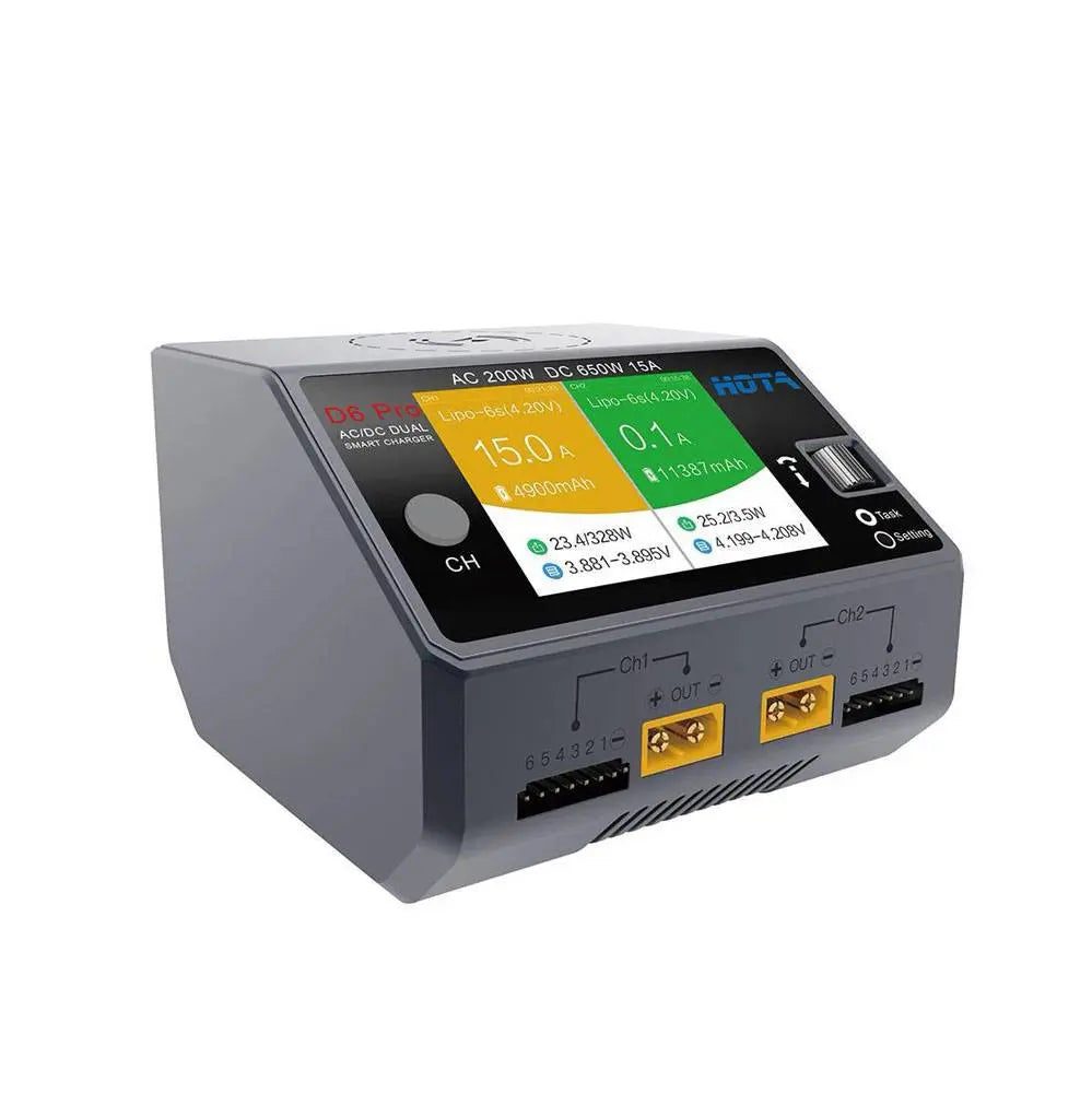 HOTA D6 Pro 325W 15A 1-6S Dual Channel AC/DC Smart Charger