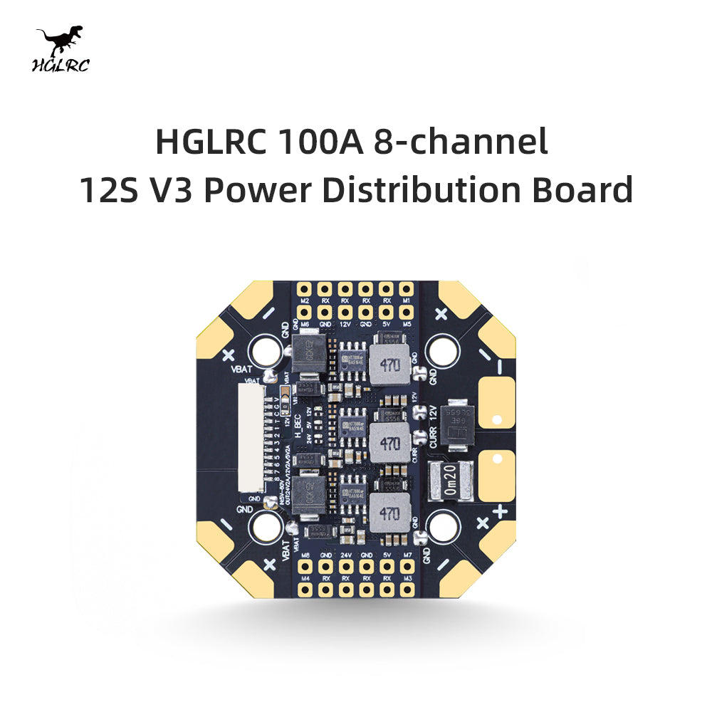 HGLRC 100A/160A 8-channel 12S V3 Power Distribution Board