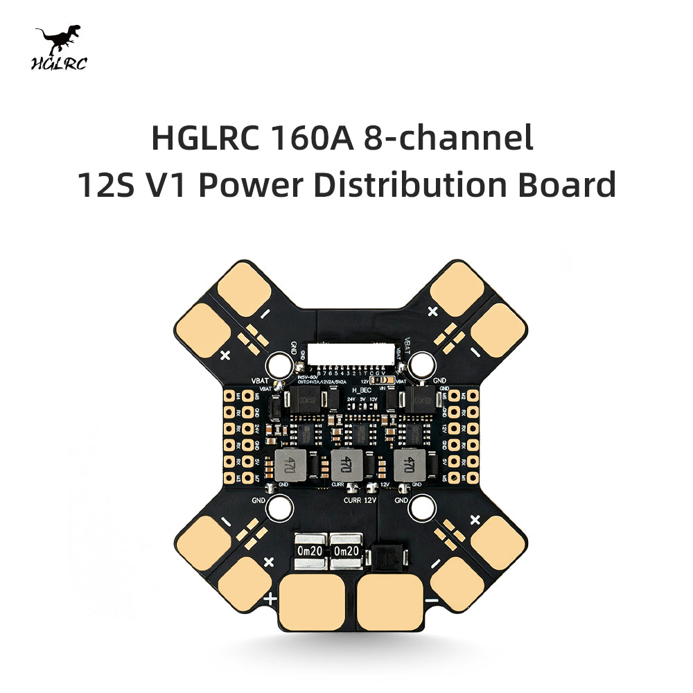 HGLRC 100A/160A 8-channel 12S V3 Power Distribution Board