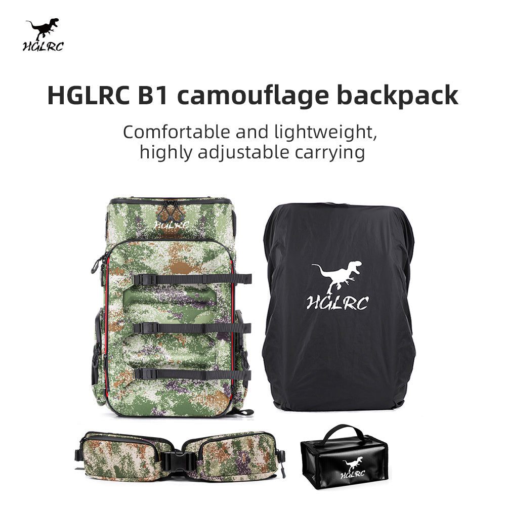 HGLRC B1 Backpack Set - Black/Camouflage