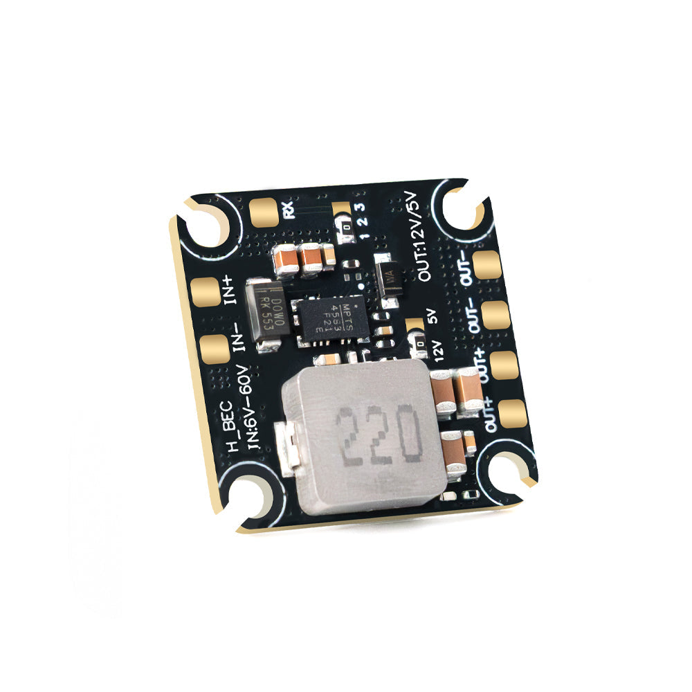 HGLRC 6-60V Dual-Voltage BEC Module with Ultra-Wide Input Voltage Support