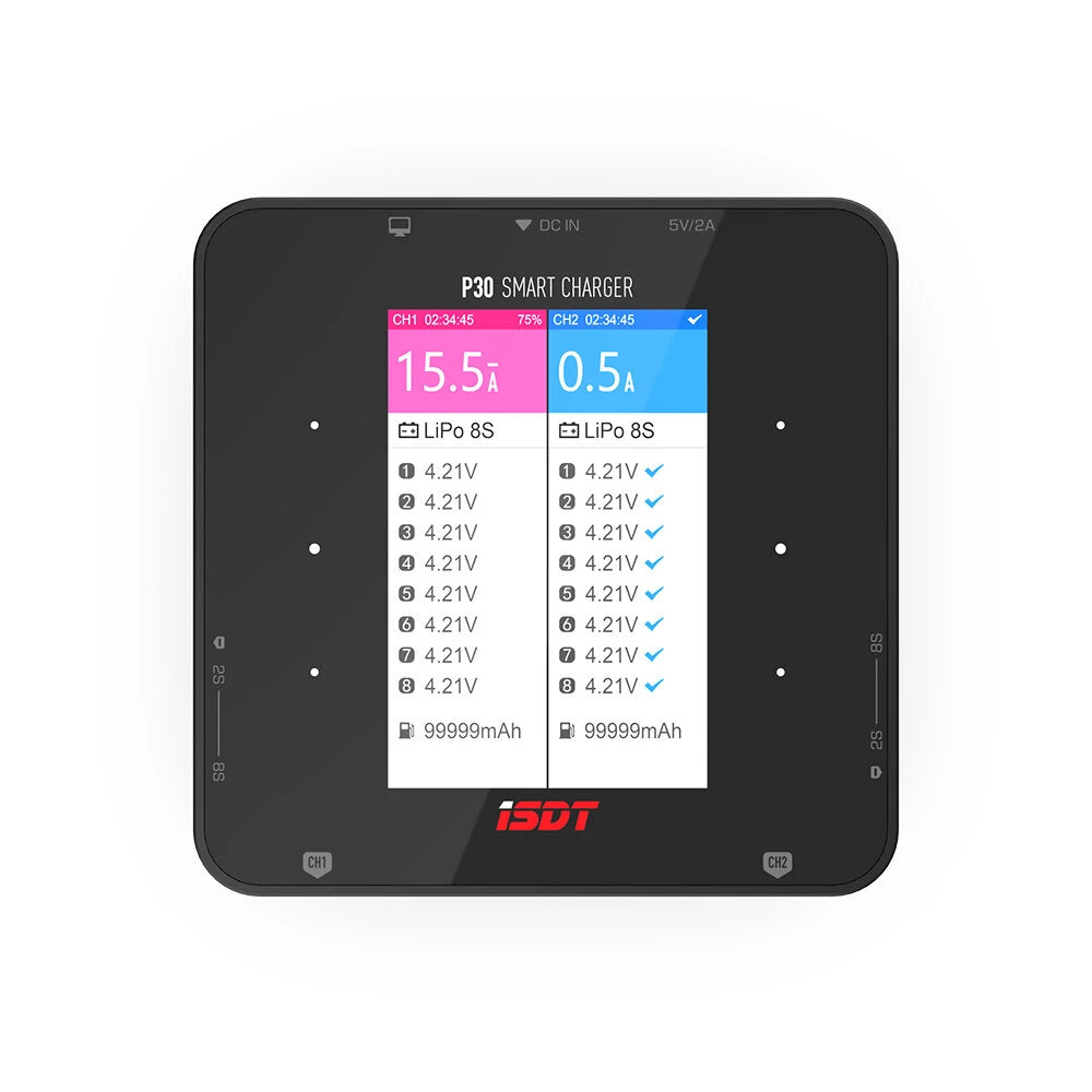 ISDT P30 1500W 50A 8S Dual Port Smart Charger