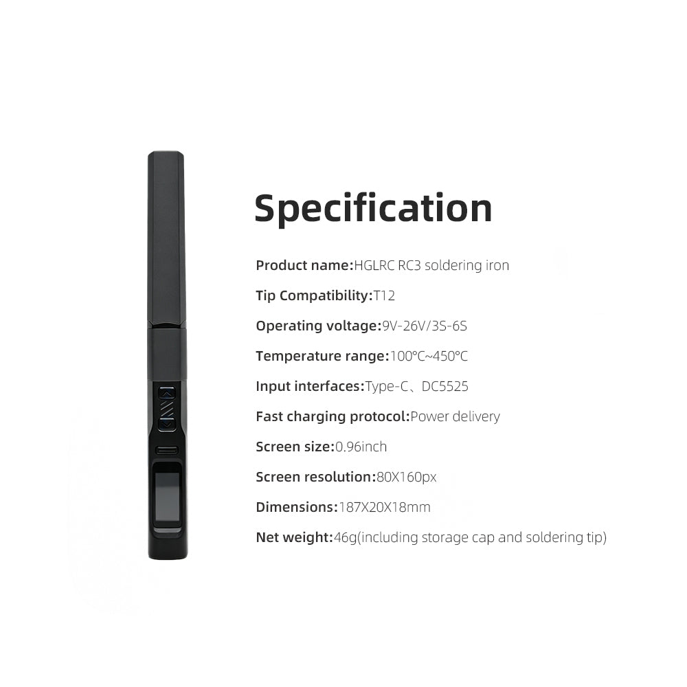 HGLRC RC3 Soldering Iron
