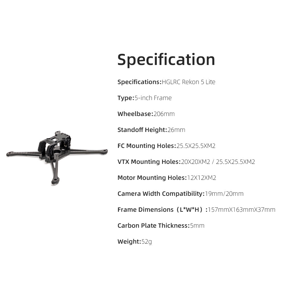 HGLRC Rekon 5 Lite Frame