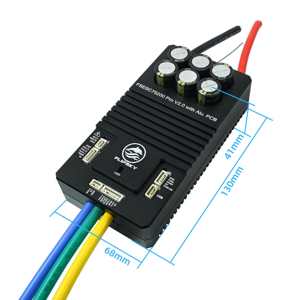 Flipsky 75200 Pro V2.0 with Aluminum PCB Based on VESC for Electric Skateboard / Electric Scooter / Ebike Speed Controller