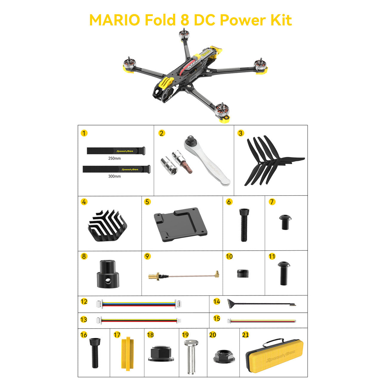 SpeedyBee Mario Fold 8 DC Long Range Drone