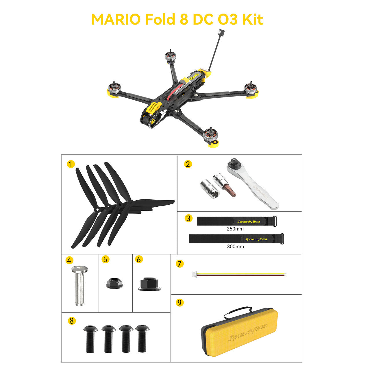 SpeedyBee Mario Fold 8 DC Long Range Drone