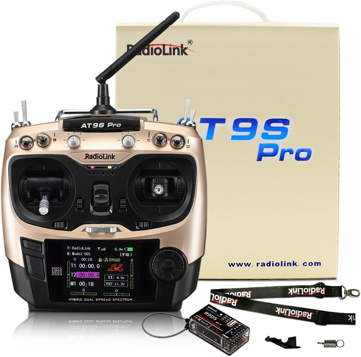 Radiolink AT9S Pro 12CH Transmitter with R9DS Receiver