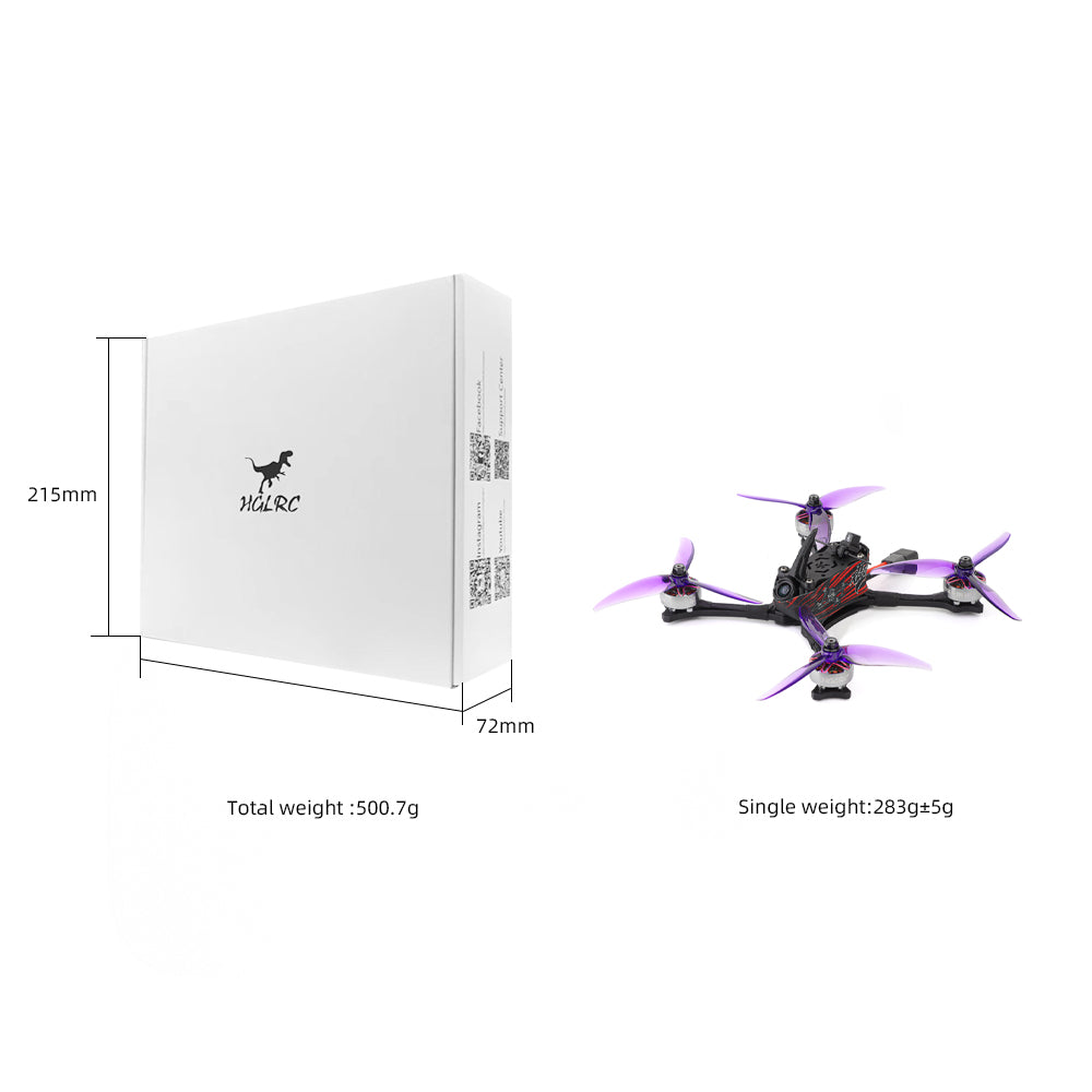 HGLRC Wind5 Lite V2 Racing Drone - ELRS 2.4G
