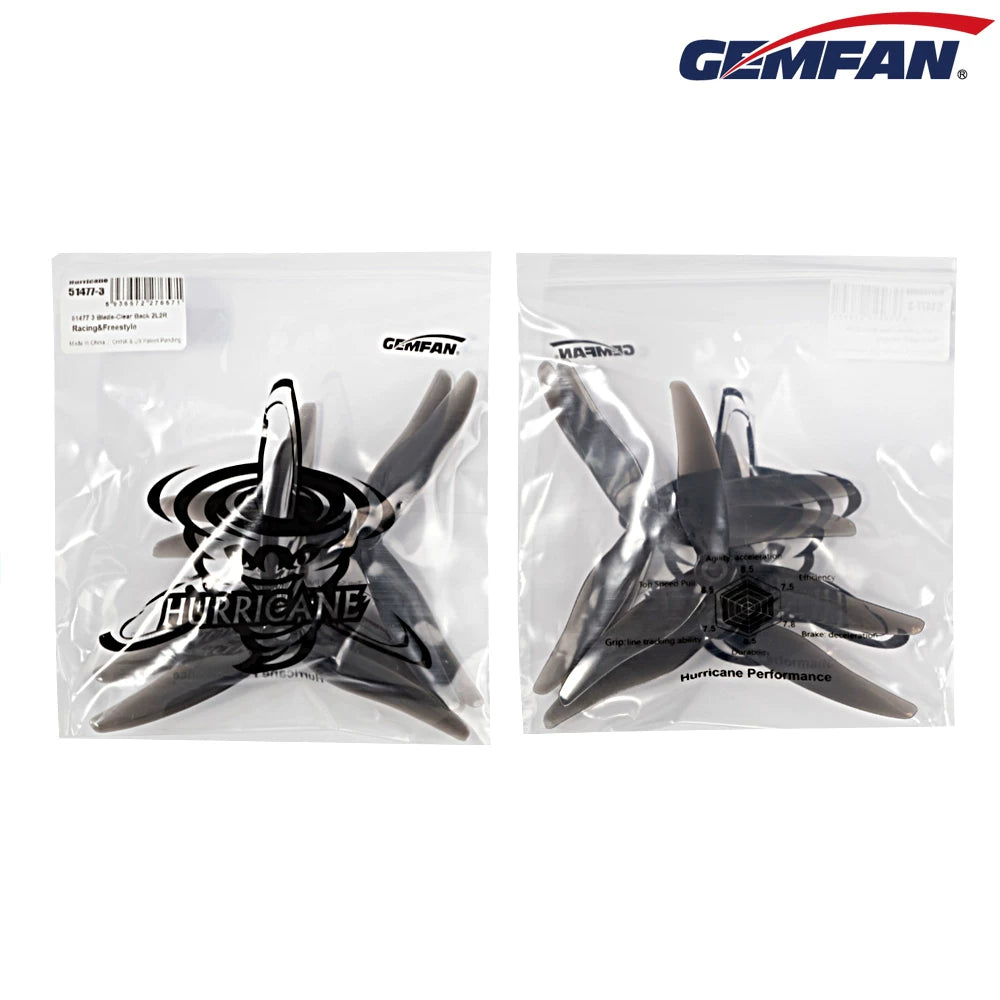50Pairs(50CW+50CCW) - Gemfan JB Hurricane 51477 Propeller