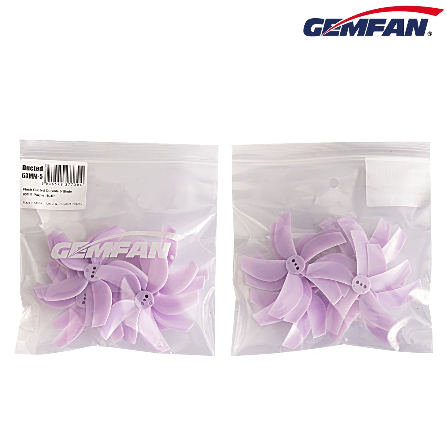 60Pairs(60CW+60CCW) - Gemfan D63 Ducted PC 63mm 5-Blade Propeller