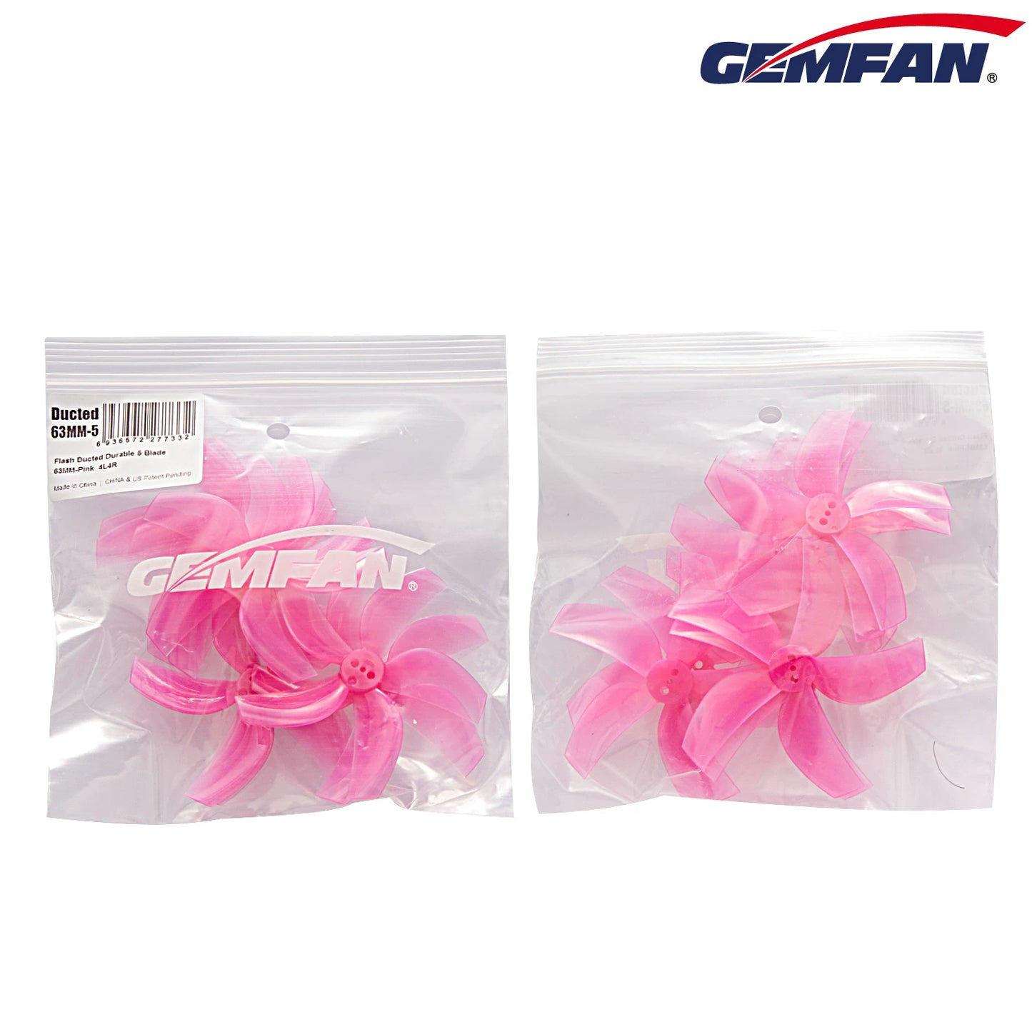 60Pairs(60CW+60CCW) - Gemfan D63 Ducted PC 63mm 5-Blade Propeller