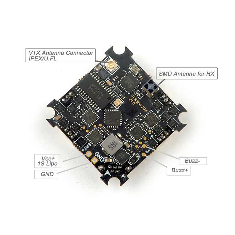 HappyModel ELRS F4 2G4 AIO 5in1 Flight Controller SPI 2.4GHz ELRS RX