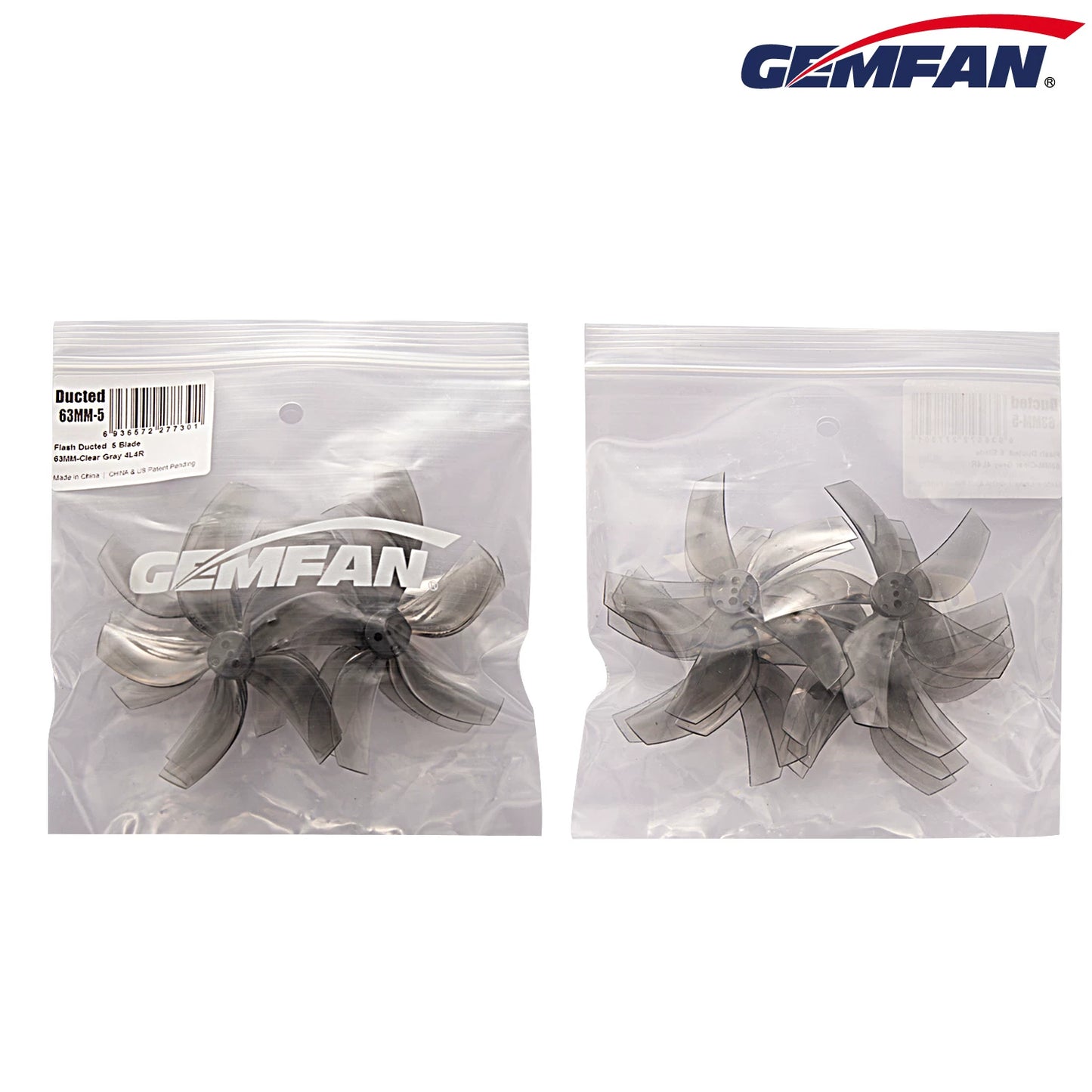 60Pairs(60CW+60CCW) - Gemfan D63 Ducted PC 63mm 5-Blade Propeller