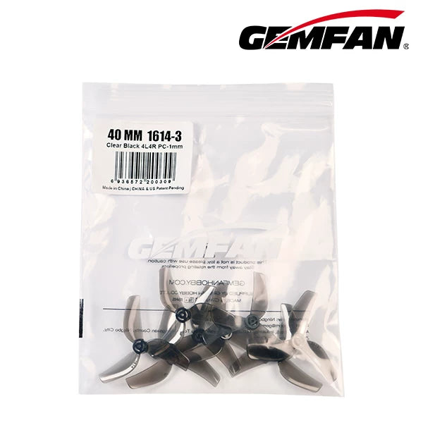 60Pairs(60CW+60CCW) - Gemfan 40mm 1614 PC 3-Blade Propeller