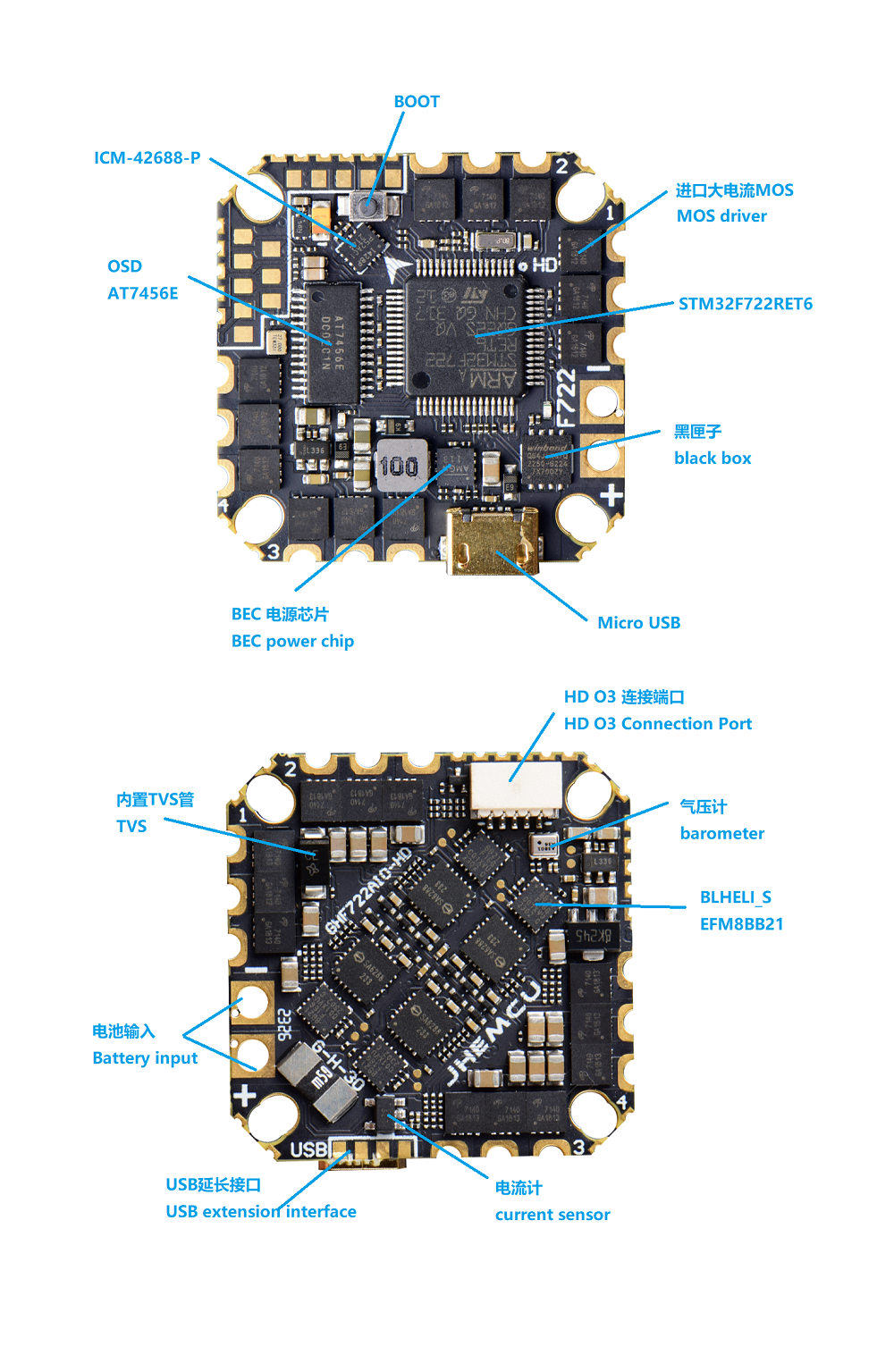 JHEMCU GHF722AIO-HD