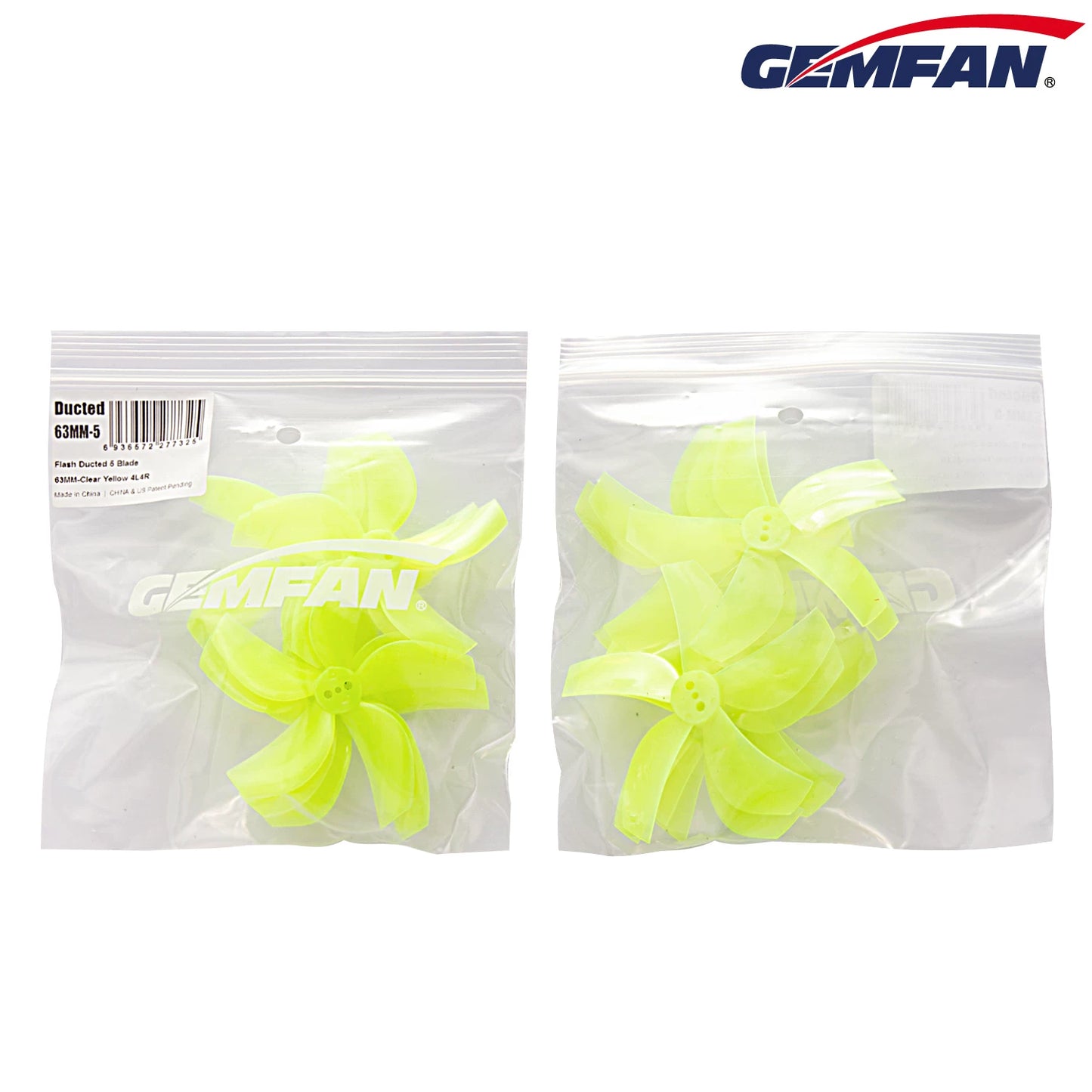 60Pairs(60CW+60CCW) - Gemfan D63 Ducted PC 63mm 5-Blade Propeller