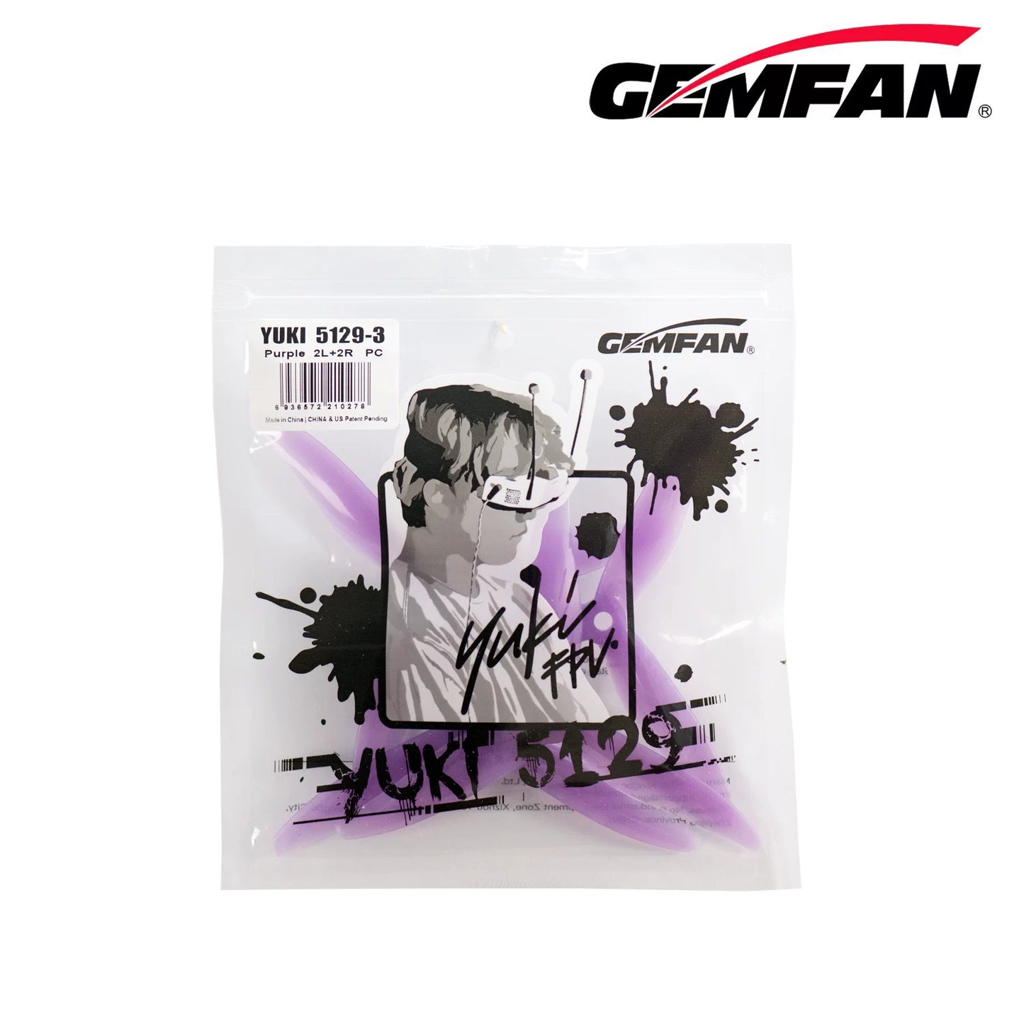50Pairs(50CW+50CCW) - Gemfan 5129 YUKI PC 3-Blade 5inch Propeller