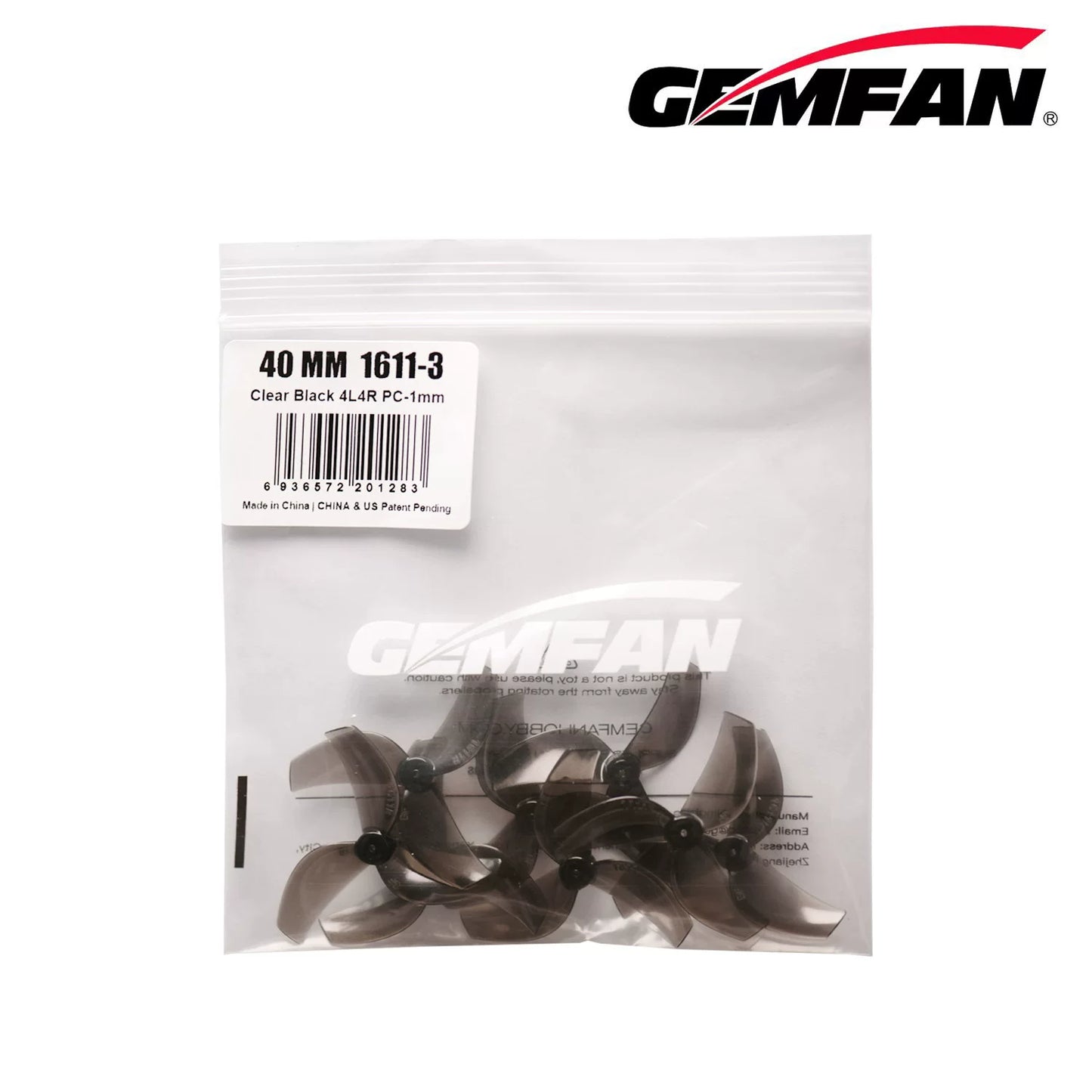60Pairs(60CW+60CCW) - Gemfan 40mm 1611 PC 3-Blade Propeller
