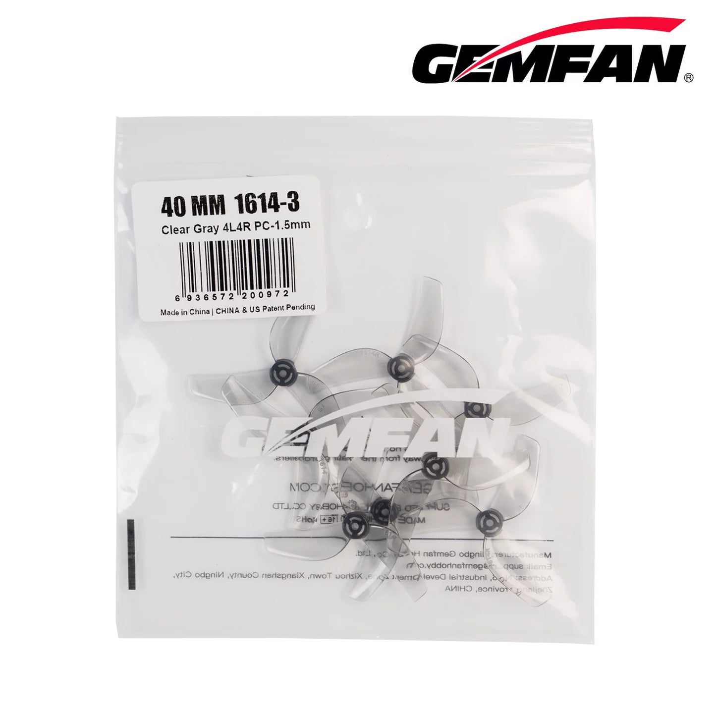 60Pairs(60CW+60CCW) - Gemfan 40mm 1614 PC 3-Blade Propeller