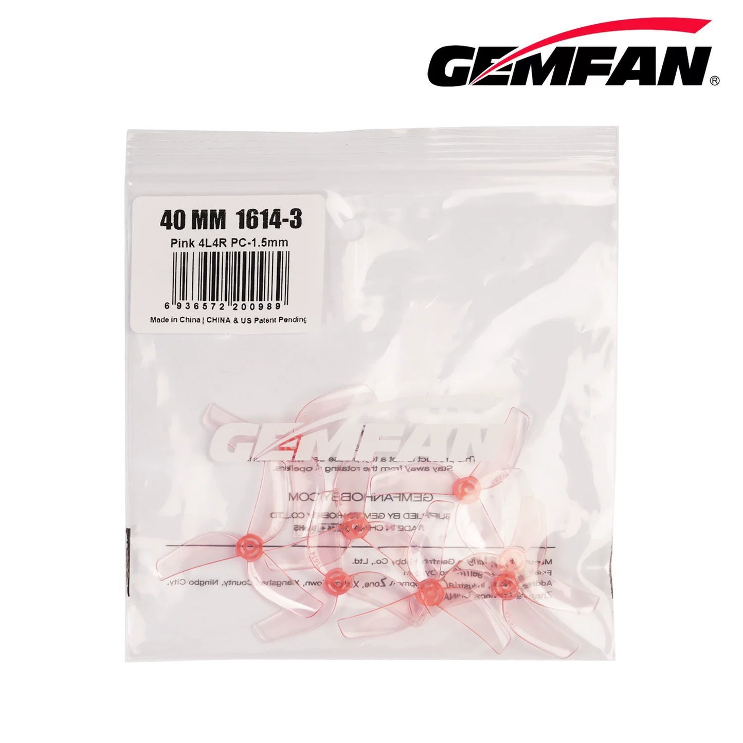 60Pairs(60CW+60CCW) - Gemfan 40mm 1614 PC 3-Blade Propeller