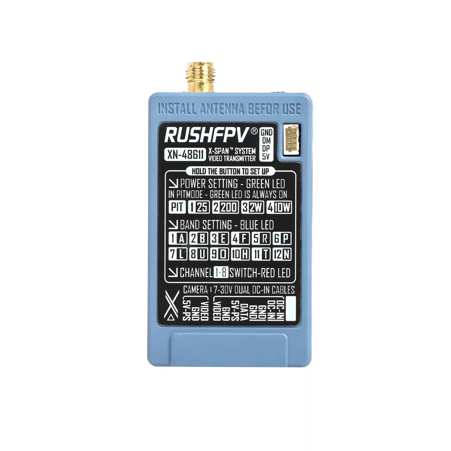 RUSHFPV 4.8G-6.1G XSPAN 10W VTX Transmitter Module
