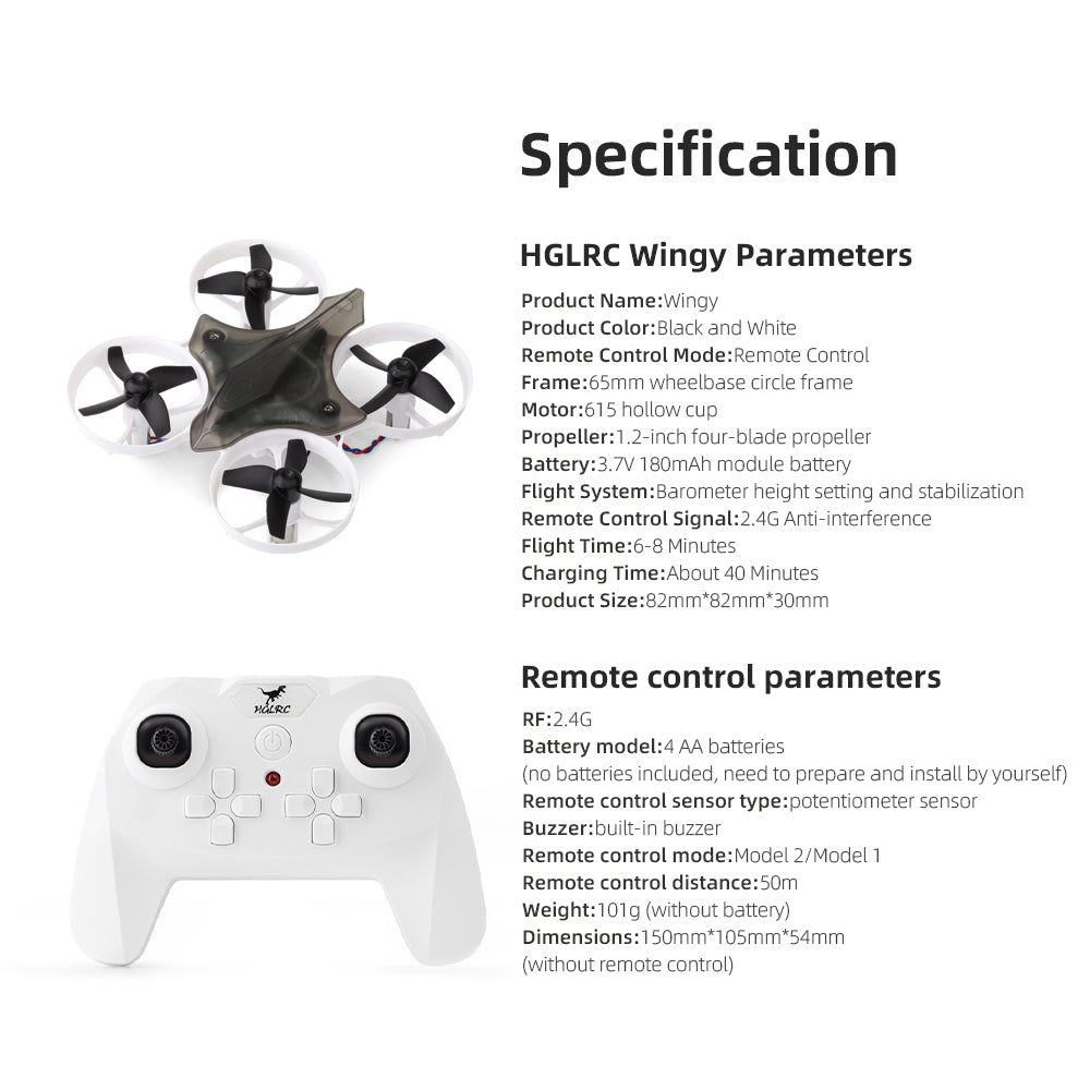 HGLRC Wingy Tiny Drone RTF KIt for Beginners