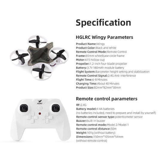 HGLRC Wingy Tiny Drone RTF KIt for Beginners