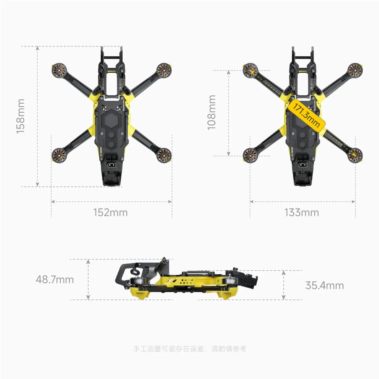 SpeedyBee Master 3X 3inch FPV Drone Freestyle Quadcopter - WTFPV / Analog / O4 Pro