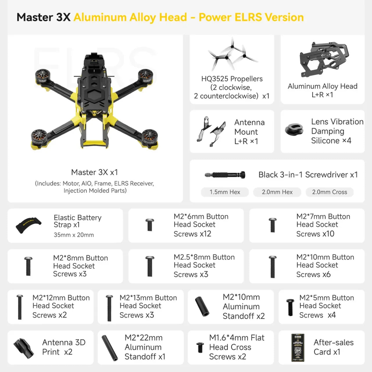 SpeedyBee Master 3X 3inch FPV Drone Freestyle Quadcopter - WTFPV / Analog / O4 Pro