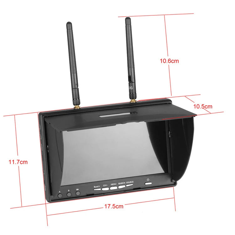 LT5802D DVR FPV Monitor 7" 800x480 5.8G 40CH Diversity Receiver