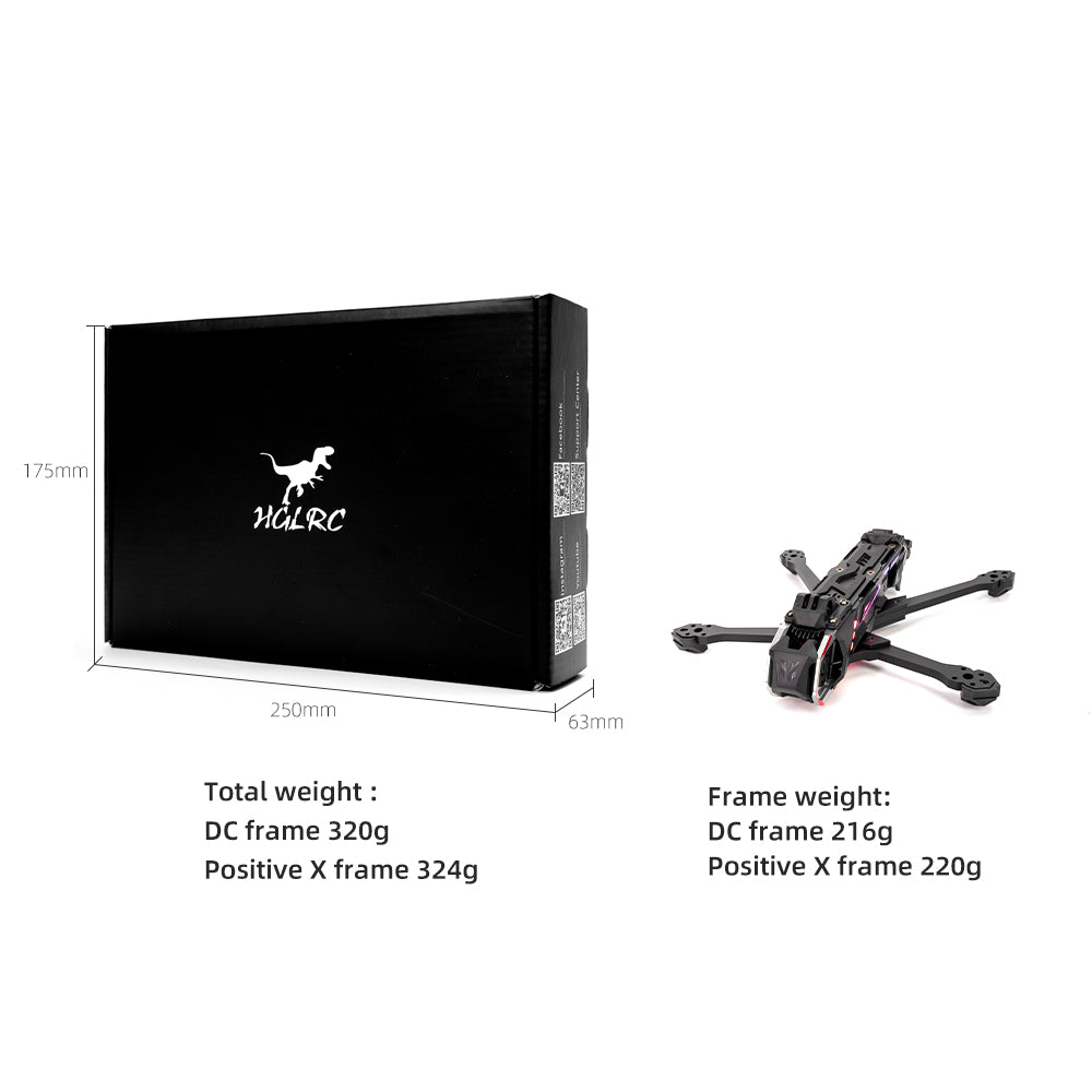 HGLRC Nblade MAX 5inch Ture X / DC Freestyle Cinematic FPV Frame