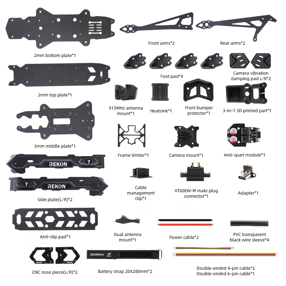 HGLRC Rekon7 PRO V2 7inch Long Range Frame Compatible with O4
