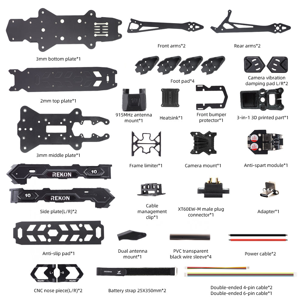 HGLRC Rekon10 PRO V2 10inch Long Range Frame Compatible with O4