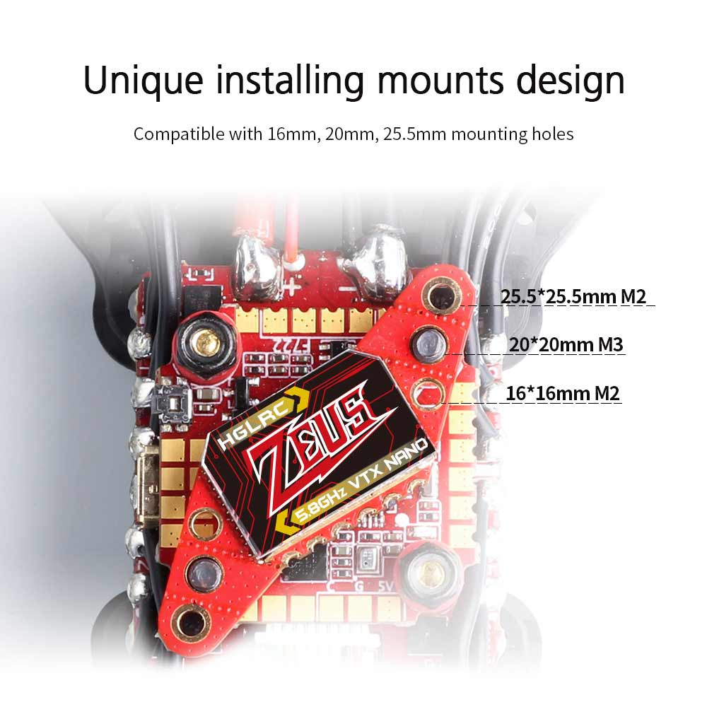 HGLRC Zeus Nano VTX 350mW for FPV Drone